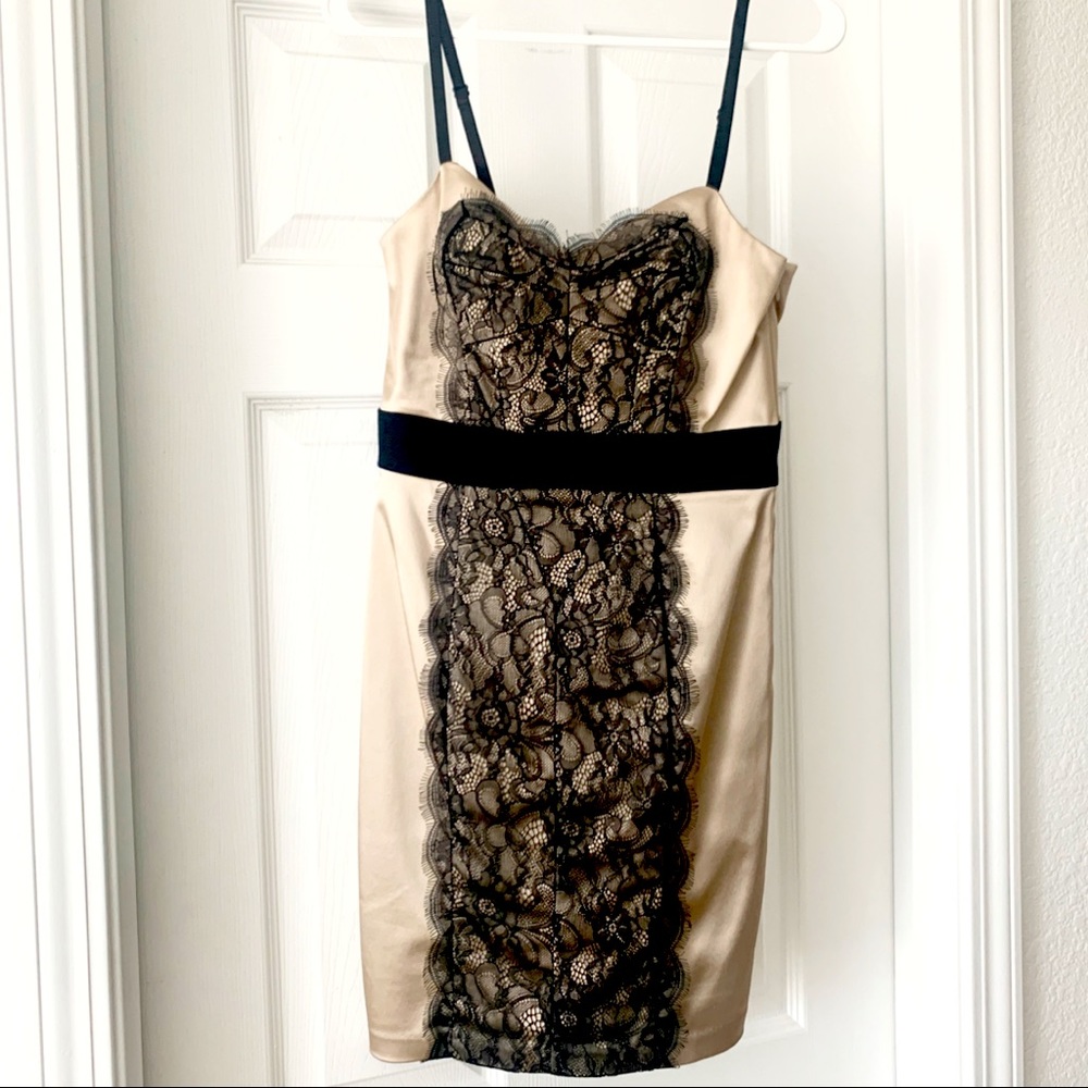 Satin & Lace Mini Dress